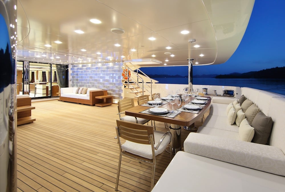 50M Benetti Vica Superyacht Dining Area