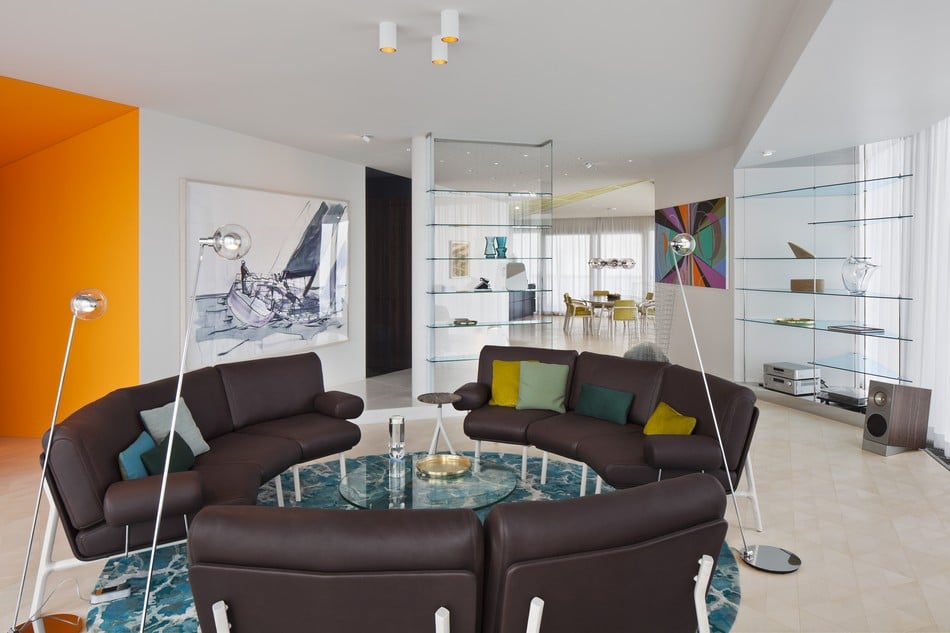 Esentai Tower Luxury Living Room