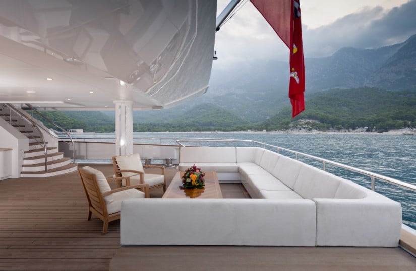 Majestic Irimari Superyacht Deck Lounge Area