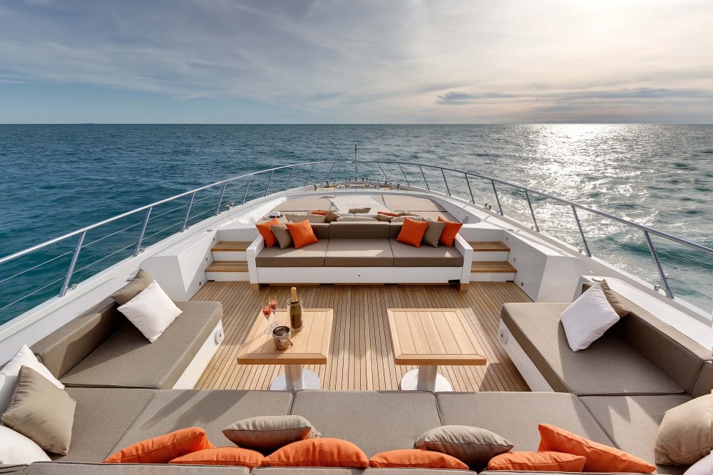 Mangusta 132 Private Yacht Foredeck