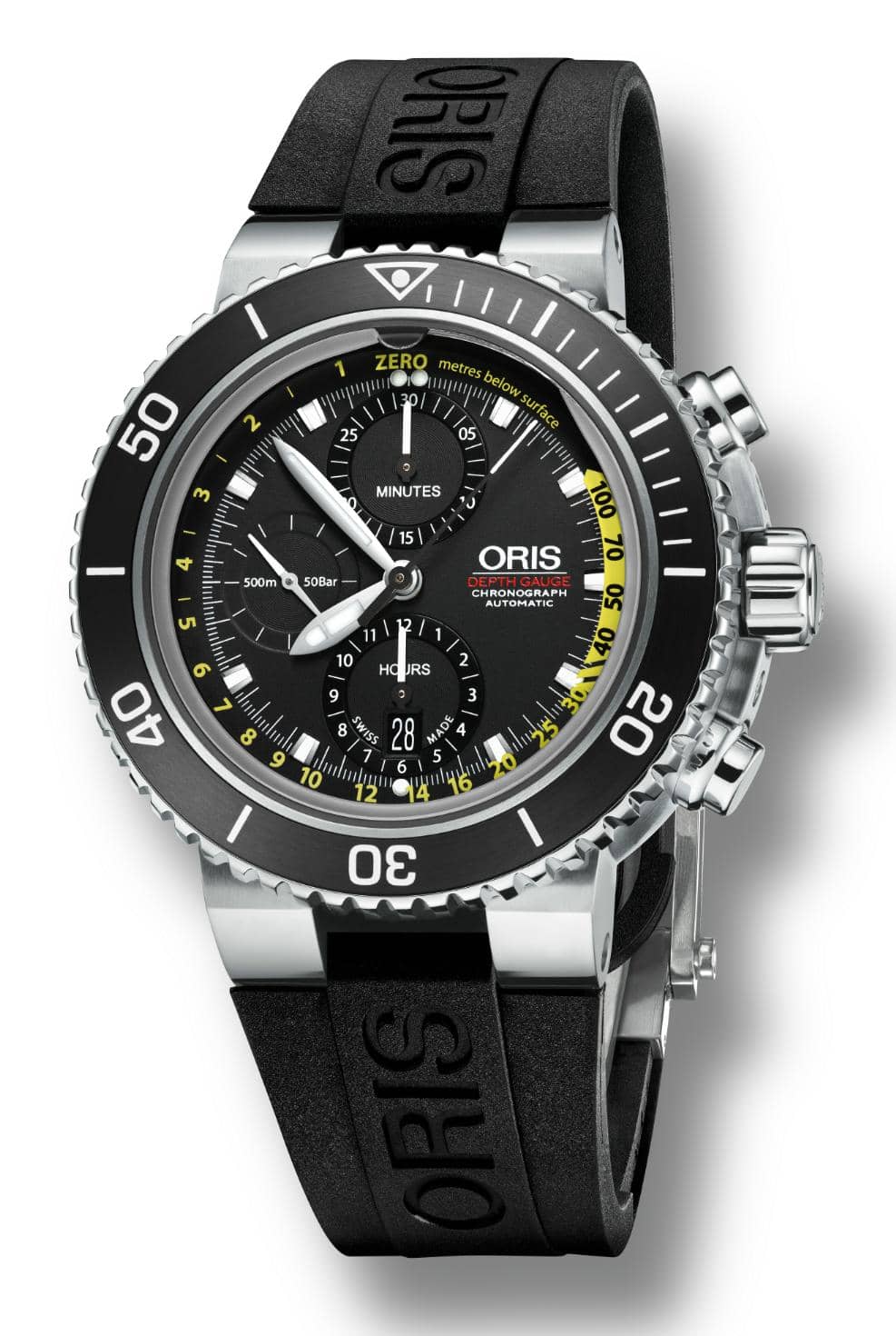 Oris Aquis Depth Gauge Chronograph Dial