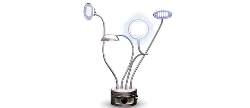 Radial engine piston lamps
