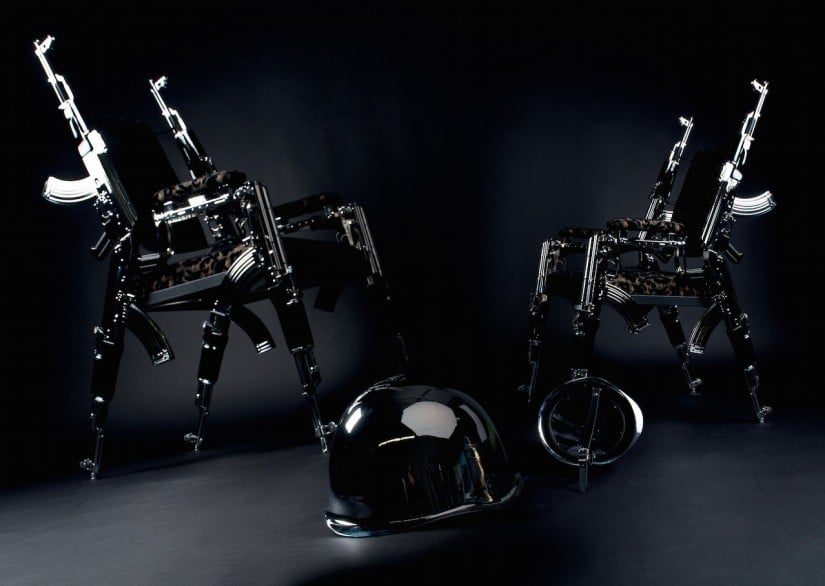 AK 47 Designer Chair by Artist Rainer Weber