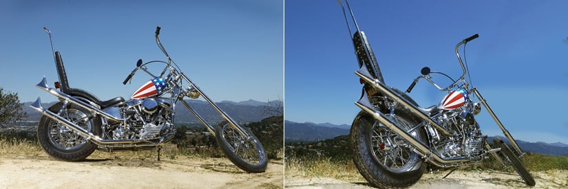 Captain America Harley Davidson Panhead Motorcycle