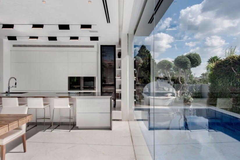 Kitchen View Hidden House by Israelevitz Architects