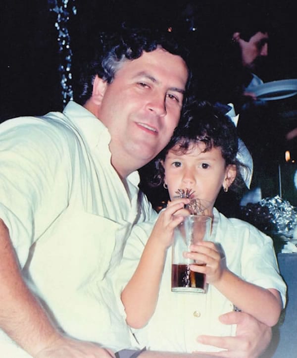 Pablo Escobar and his daughter Manuela Escobar Henao