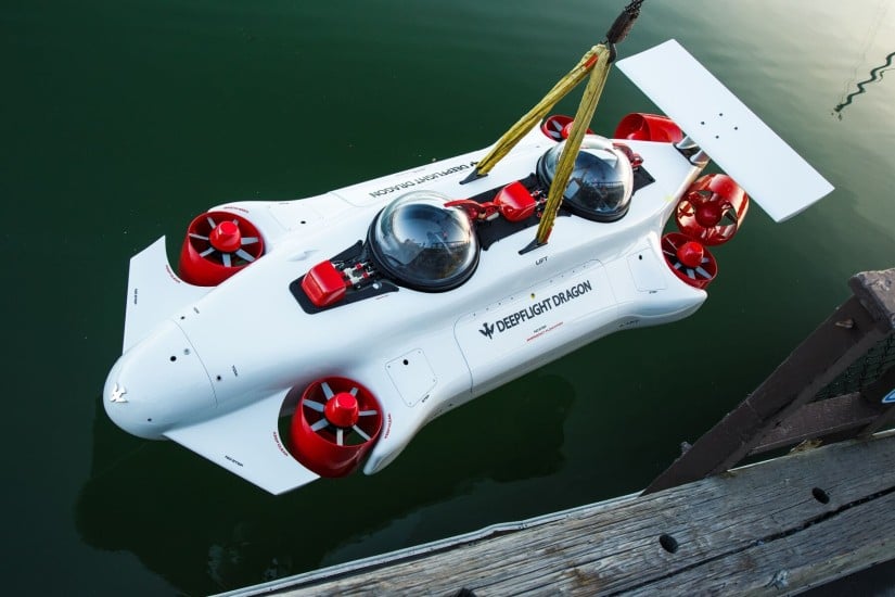 DeepFlight Dragon Submarine Top View