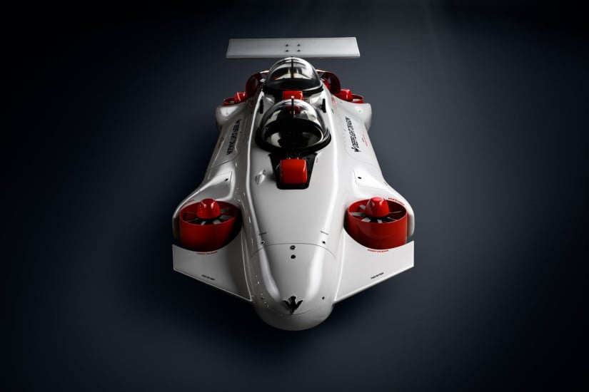 Luxury DeepFlight Dragon Submarine Front View