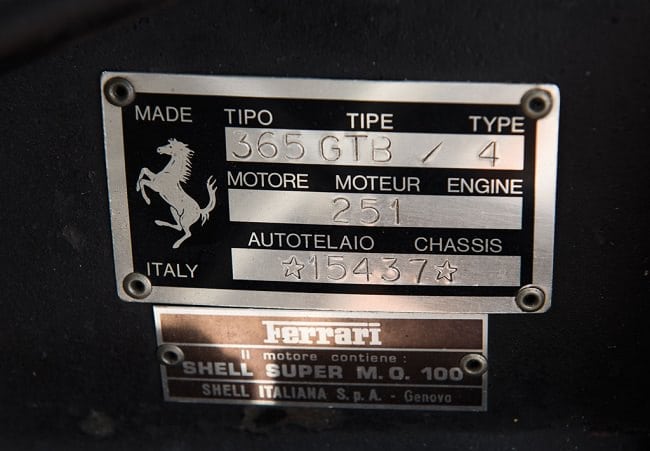 1972 Ferrari 365 GTB4 Daytona Berlinetta 7