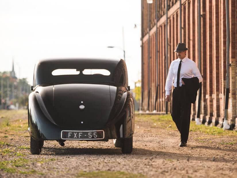 Back View, 1938 Bugatti Type 57C Atalante