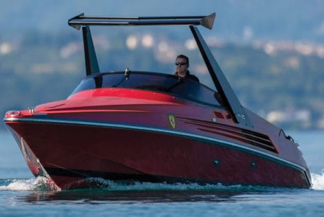 1990 Riva Ferari 32 speedboat front view