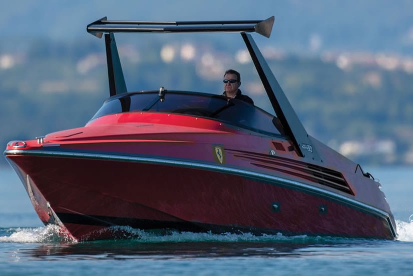 1990 Riva Ferari 32 speedboat front view