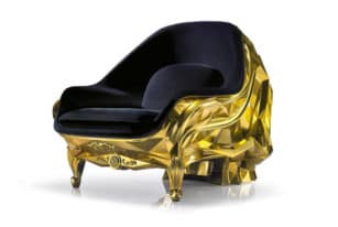 24-Karat Gold Skull Armchair, Front View