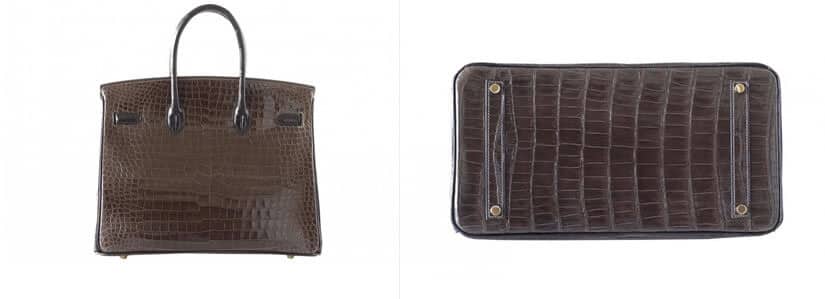 Luxury Croc Birkin Bag Back View