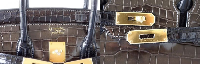 Luxury Croc Birkin Bag, Handles