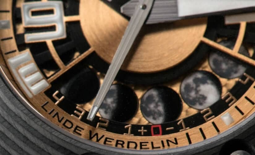 Dial, Oktopus Moon Gold 3DTP Carbon watch