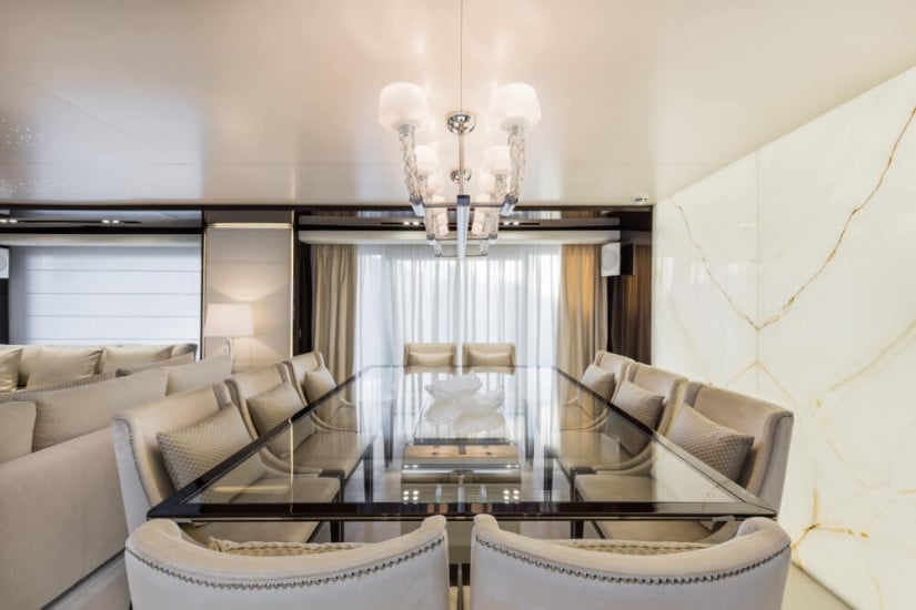 Dining Area, Dreamline 34 Luxury Yacht