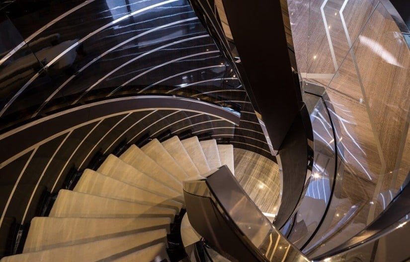 Main Staircase, Galactica Star Yacht