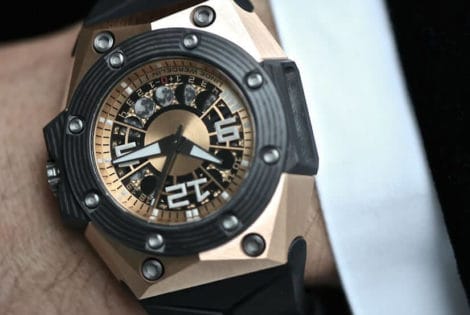 Oktopus Moon Gold 3DTP Carbon Watch, Dial