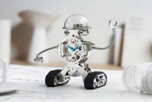 Palladium Plating, MB&F Sherman Robot Desk Clock