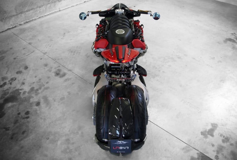 Lazareth LM 847 Motorcycle, Back View