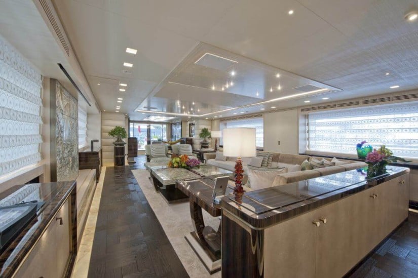 Main Salon, Scorpion Stunning Superyacht by Sanlorenzo