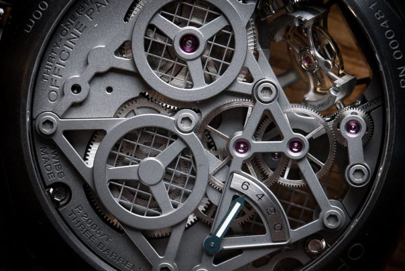 Mechanism, Panerai Luminor 1950 Tourbillon GMT Titanio