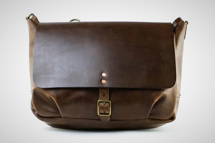 Monogrammed Leather Mailbag