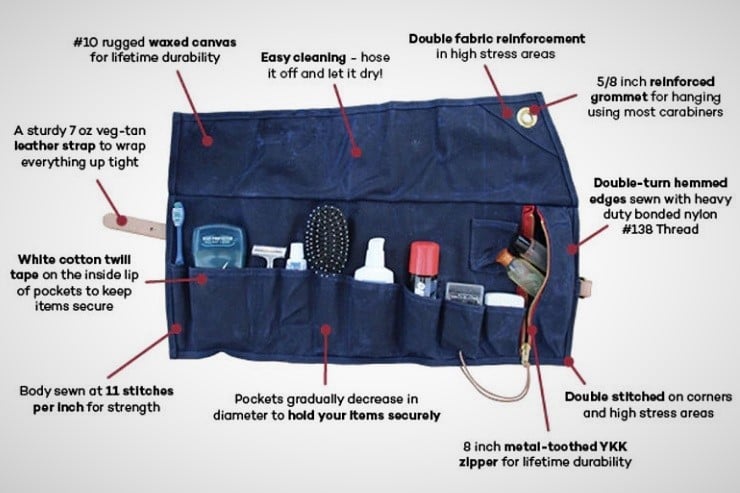 Tashtego Roll-Up Travel Kit 7