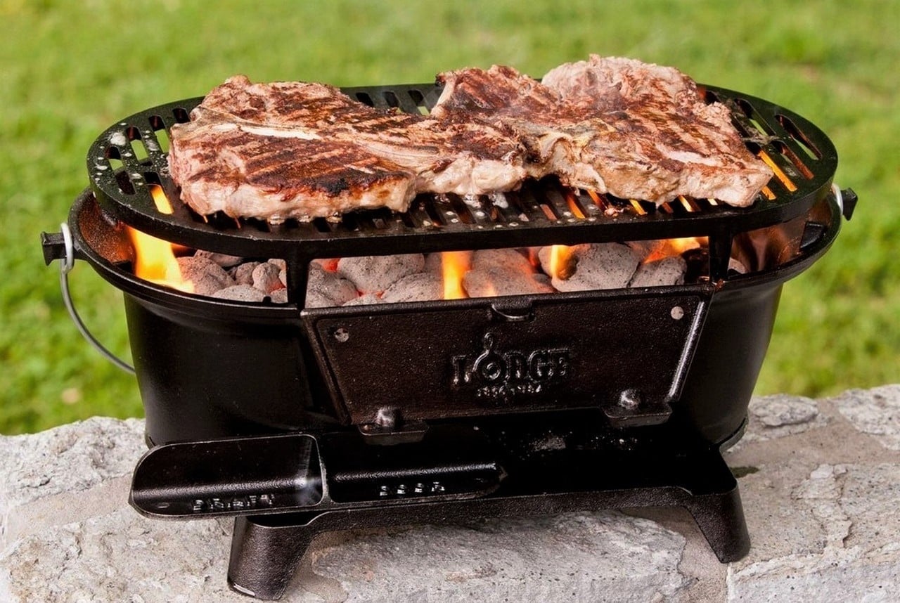 Lodge Cast Iron Sportsmans Grill Mens Gear 