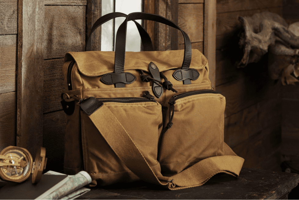 filson tin cloth briefcase