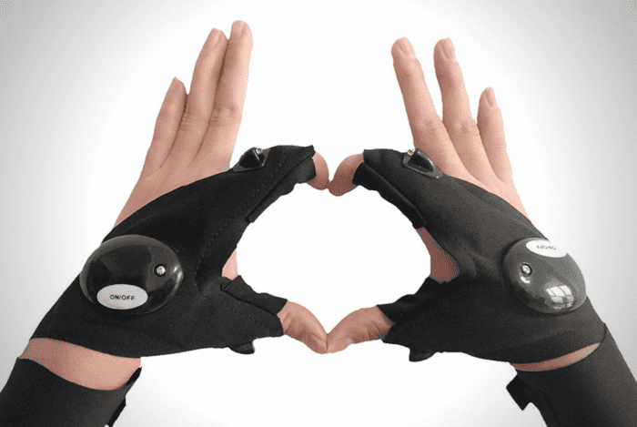 Coroler Cool Fingerless LED Flashlight Gloves