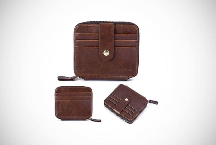 POQOQ Zipper Wallet For Men