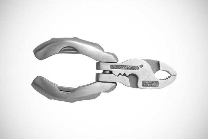 Swiss+Tech Polished Stainless-Steel 9-in-1 Micro-Tech EX Multitool