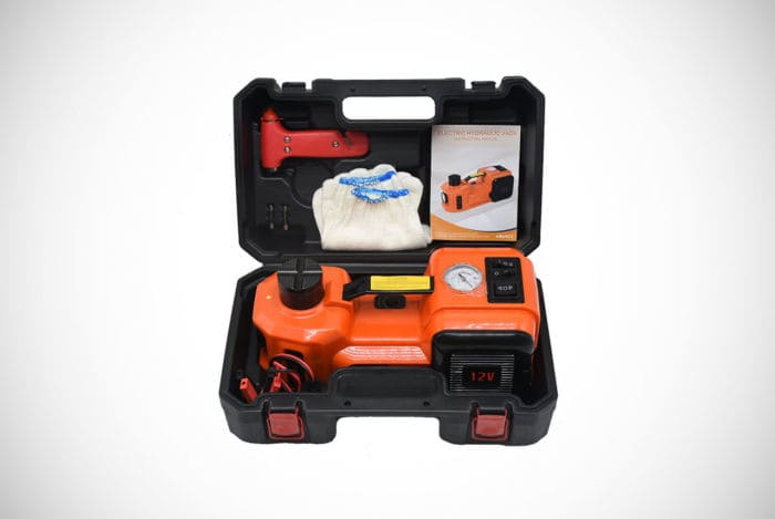 MarchInn 5 Ton Hydraulic Floor Jack Tire Inflator and Flashlight