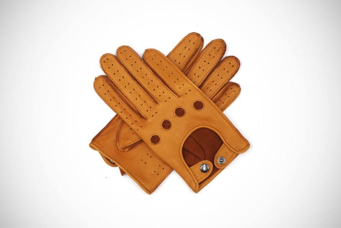 Harssidanzar Leather Driving Gloves