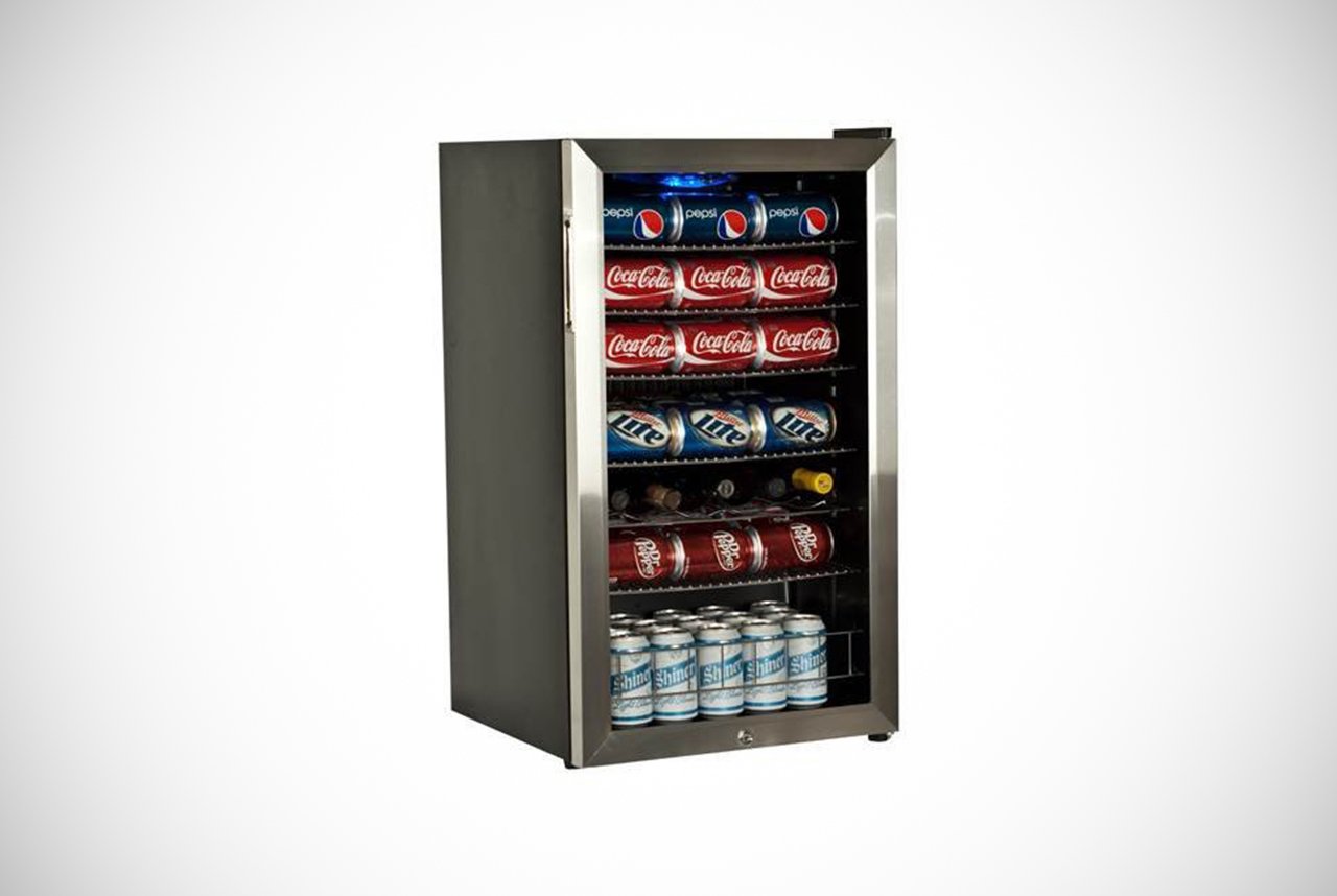 EDGESTAR 103 CAN AND 5 BOTTLE FREESTANDING COOLER
