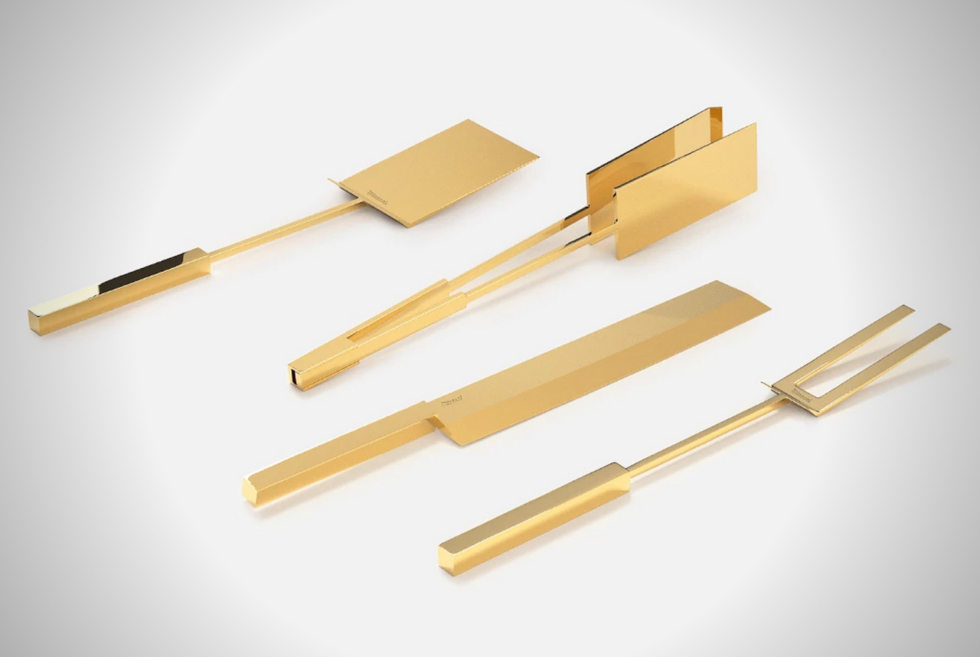 Grill Like A King Using The 14K Gold Miansai Grill Set