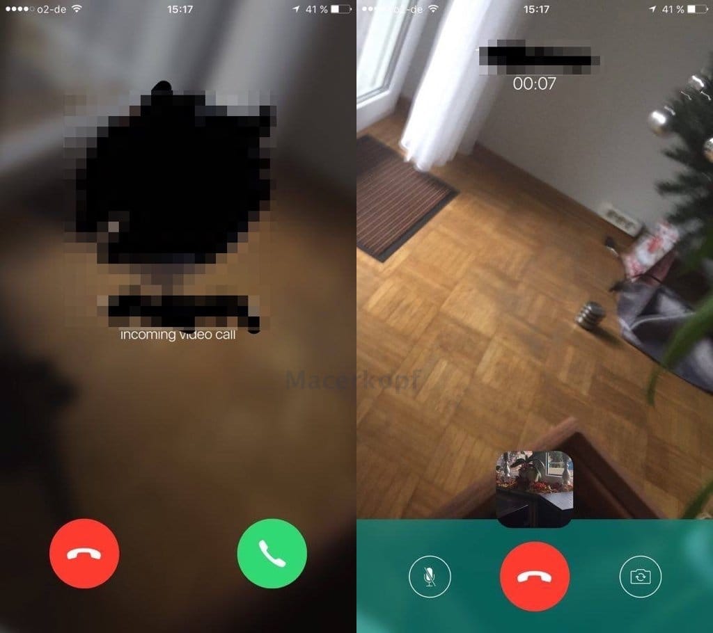 whatsapp video calling