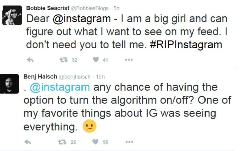 Instagram Feed - Unhappy Users 