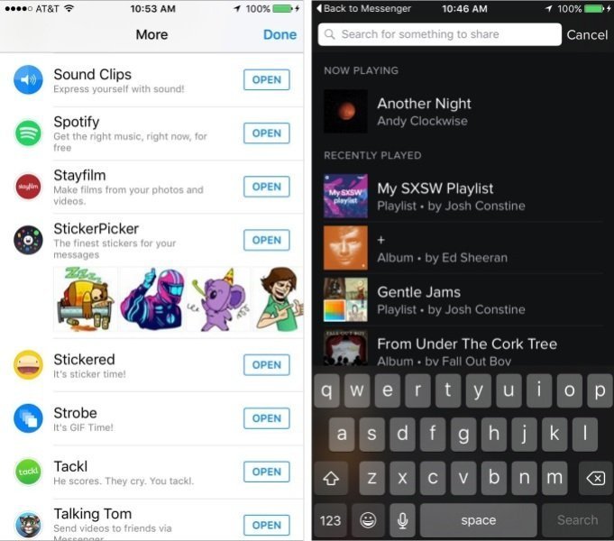 Facebook Messenger Introduces First Ever Music Sharing Integration with