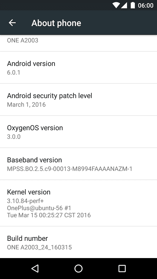 OnePlus 2 Android 6.0.1 Update