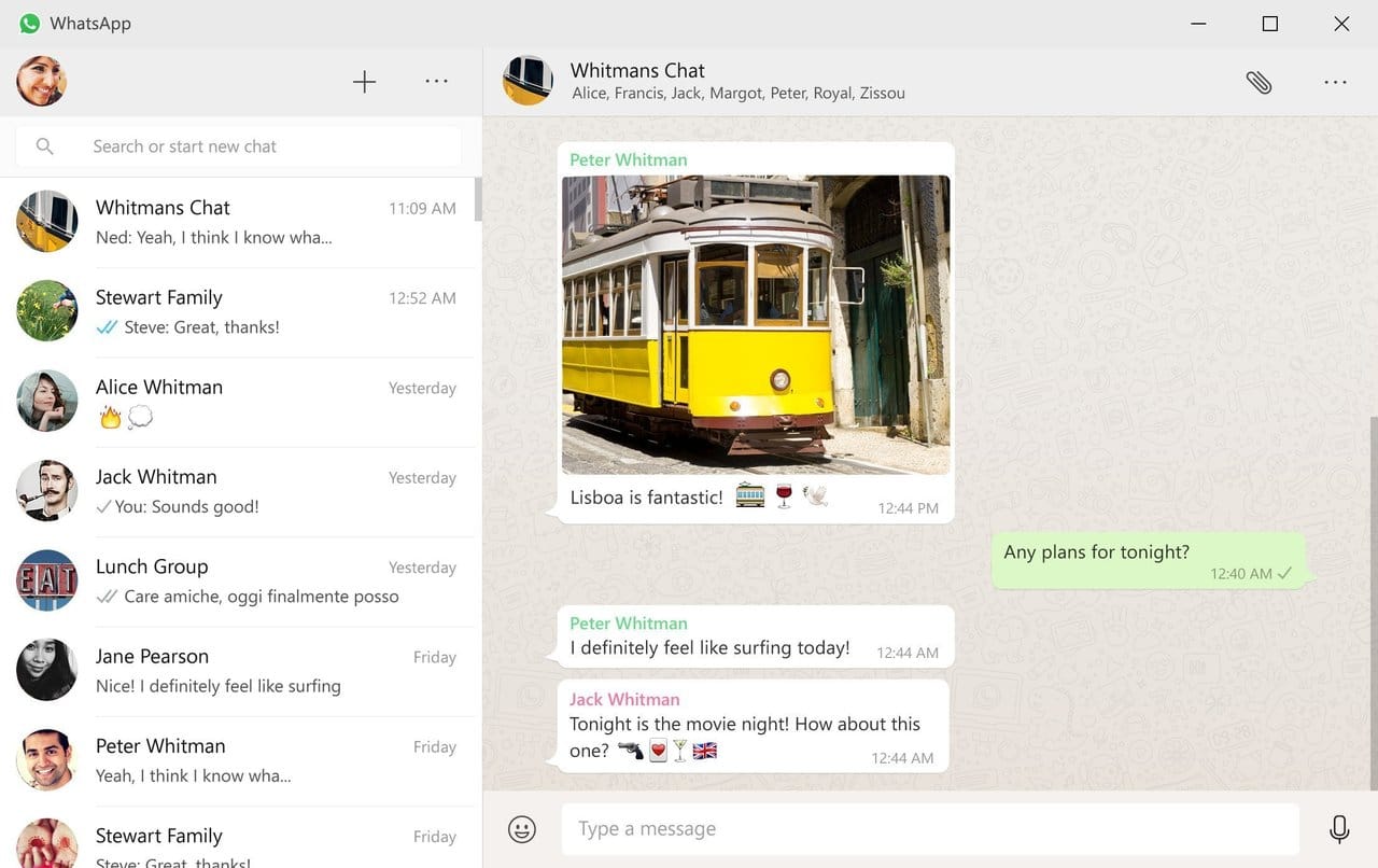 WhatsApp desktop app