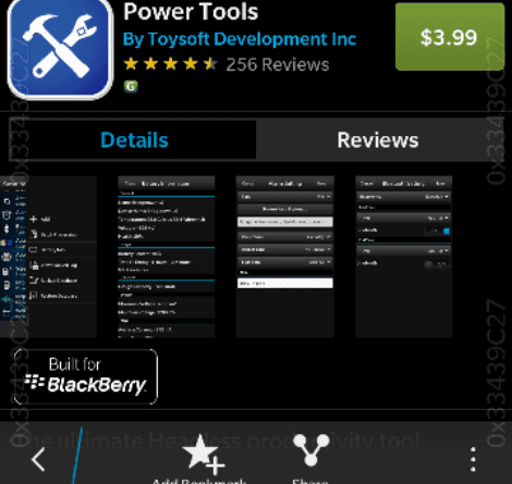 BlackBerry Priv Power Tools BB10 Toysoft