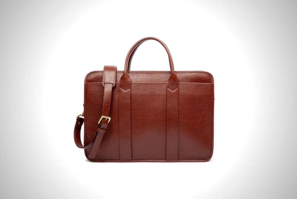 The Lotuff Leather Zip-Top Briefcase Speaks of Timeless Beauty