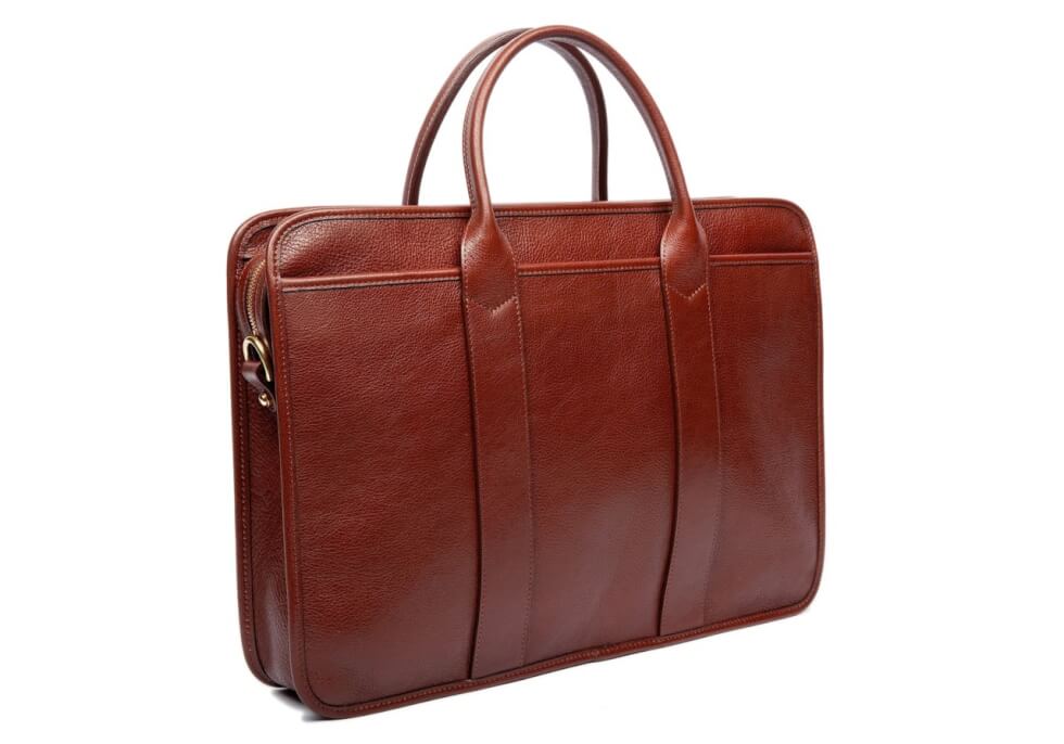 The Lotuff Leather Zip-Top Briefcase Speaks of Timeless Beauty | Men's Gear