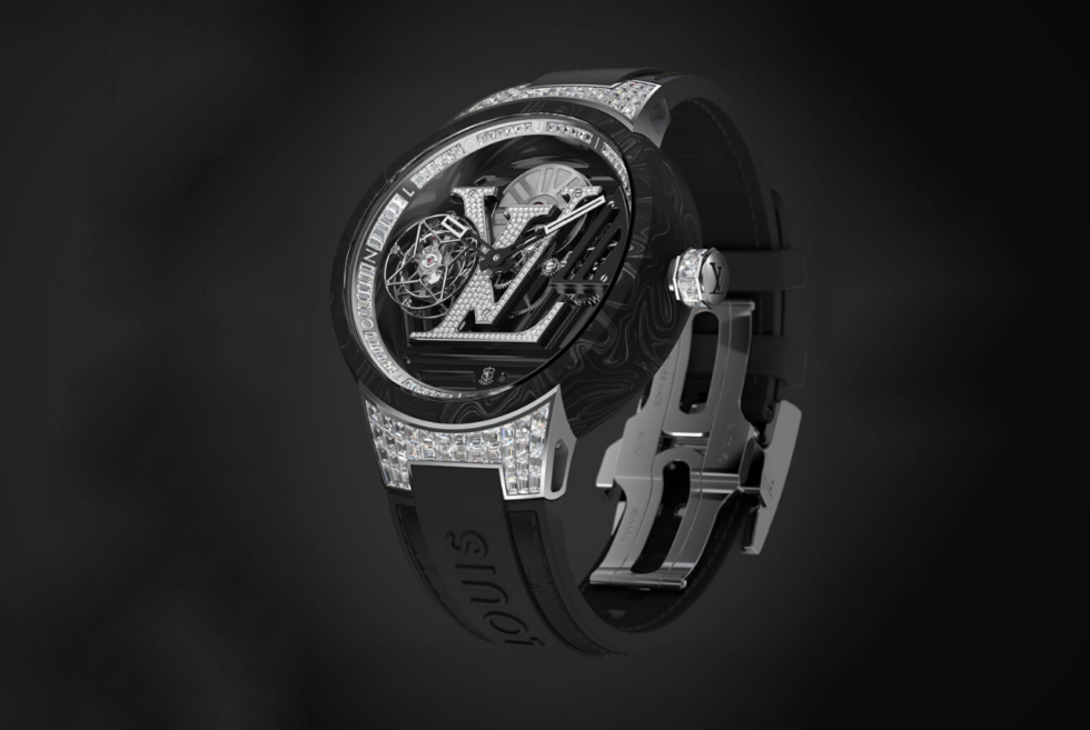 The Tambour Curve Flying Tourbillon from Louis Vuitton exudes stylish elegance