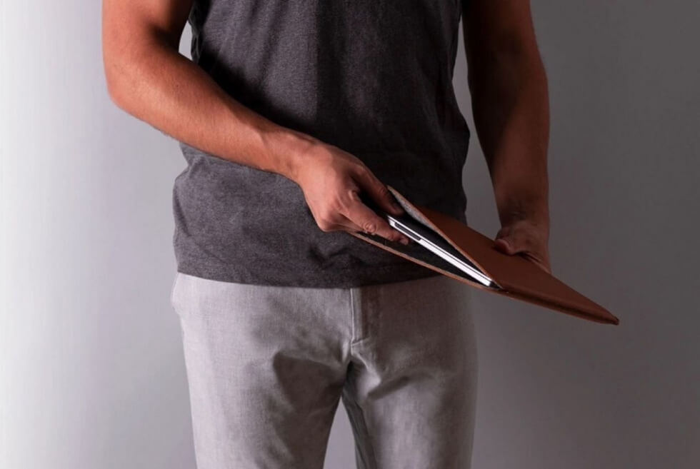 Harber London Slim Leather MacBook Sleeve Case