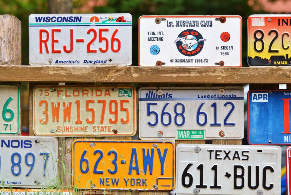 personalized registration plate availability