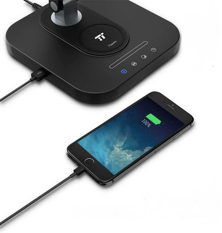TaoTronics LED Desk Lamp with Qi-Enabled Wireless Charger